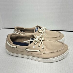 Sperry Men's Tan Canvas Boat Shoes